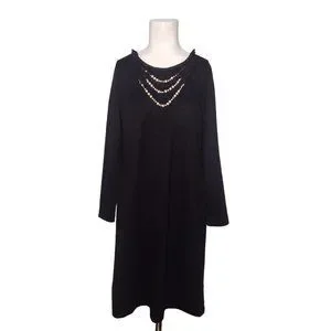 milly knit bustier dress Braided V-Neck Knit Mini Dress in Ecru/Black main image 1